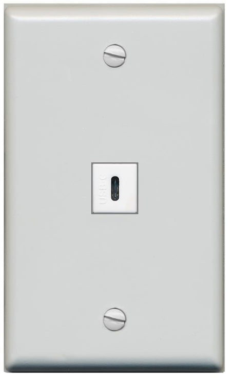 RiteAV -USBC Wall Plate Flat/Solid [Gray]