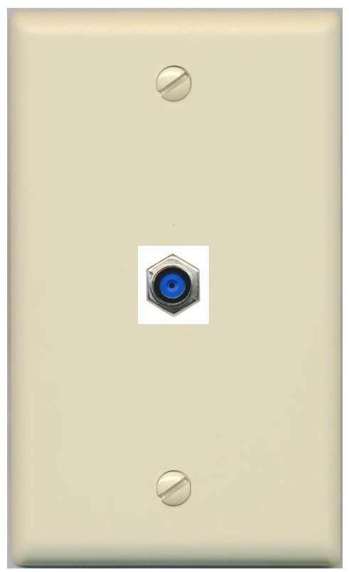 RiteAV -F81 Wall Plate Flat/Solid [Ivory]