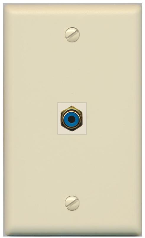 RiteAV -RCA-BLUE Wall Plate Flat/Solid [Ivory]