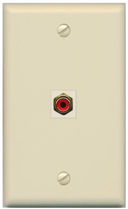 RiteAV -RCA-RED Wall Plate Flat/Solid [Ivory]