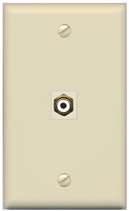 RiteAV -RCA-WHITE Wall Plate Flat/Solid [Ivory]