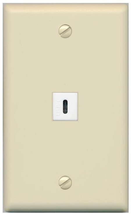 RiteAV -USBC Wall Plate Flat/Solid [Ivory]