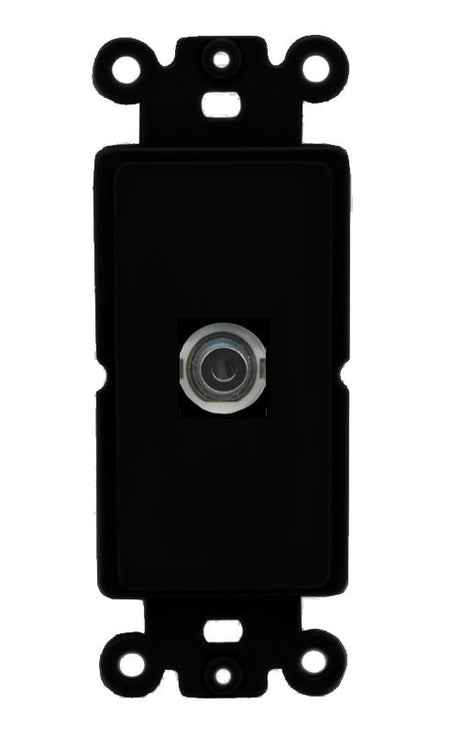 RiteAV 1 Port 3.5mm Rocker Insert Module Wall Plate [Black]