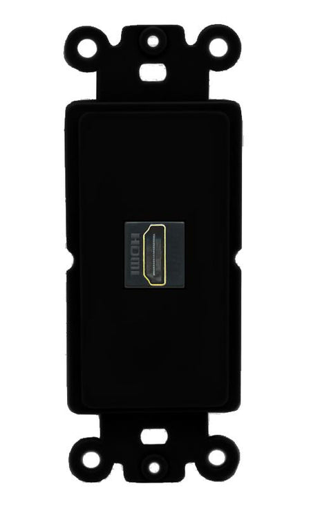 RiteAV 1 Port HDMI-BLACK Rocker Insert Module Wall Plate [Black]