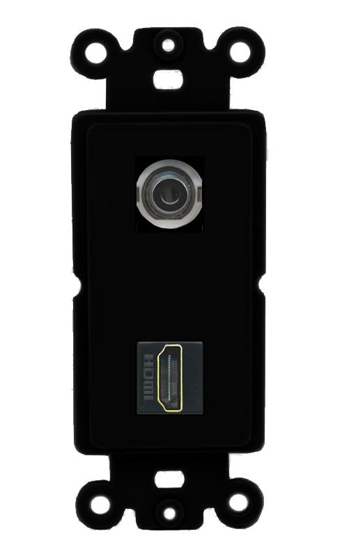 3.5mm HDMI Wall Plate [Black]