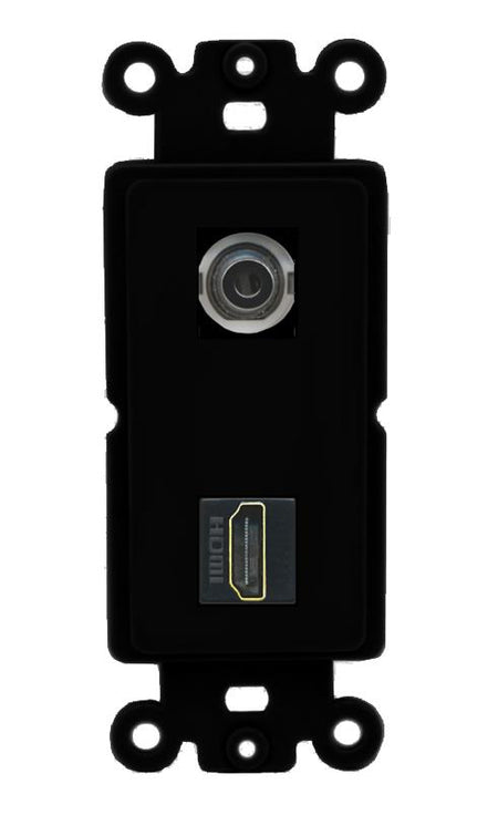 3.5mm HDMI Wall Plate [Black]
