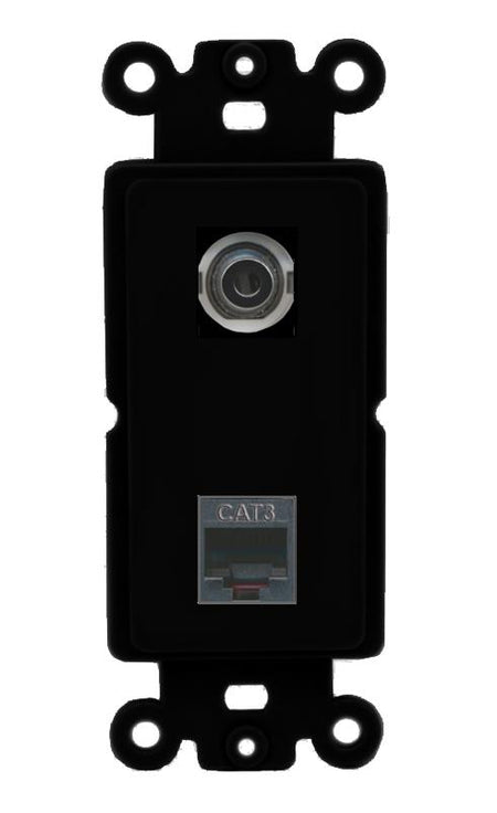 3.5mm PHONE Wall Plate [Black]