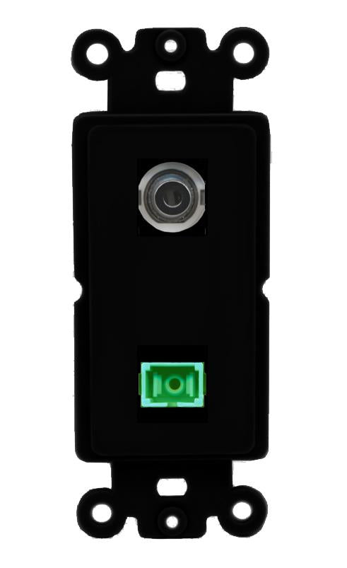 3.5mm SC-APC-SX Wall Plate [Black]