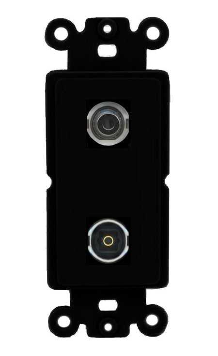 3.5mm TOSLINK Wall Plate [Black]