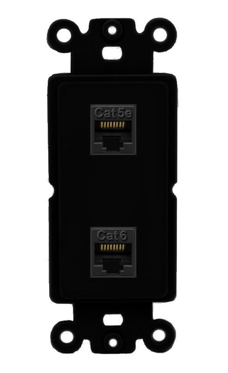 CAT5E CAT6 Wall Plate [Black]