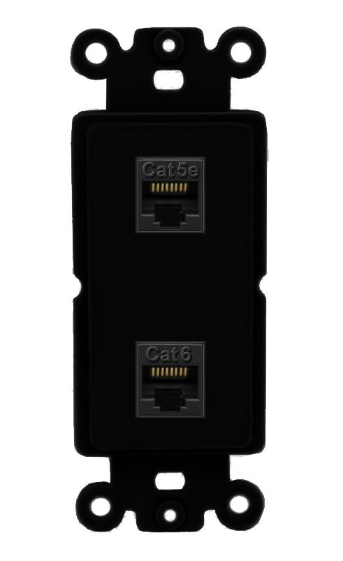 CAT5E CAT6 Wall Plate [Black]