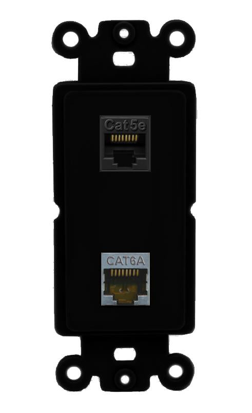 CAT5E CAT6A Wall Plate [Black]