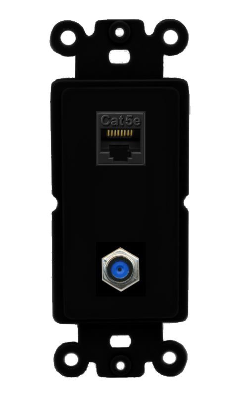 CAT5E F81 Wall Plate [Black]