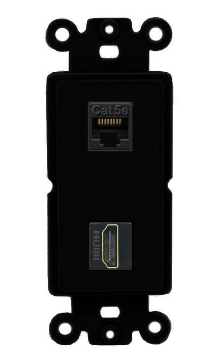 CAT5E HDMI Wall Plate [Black]