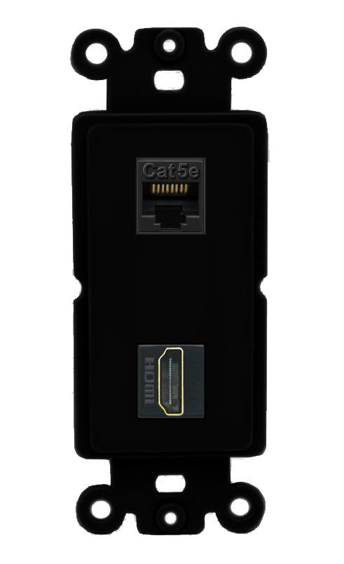 CAT5E HDMI Wall Plate [Black]