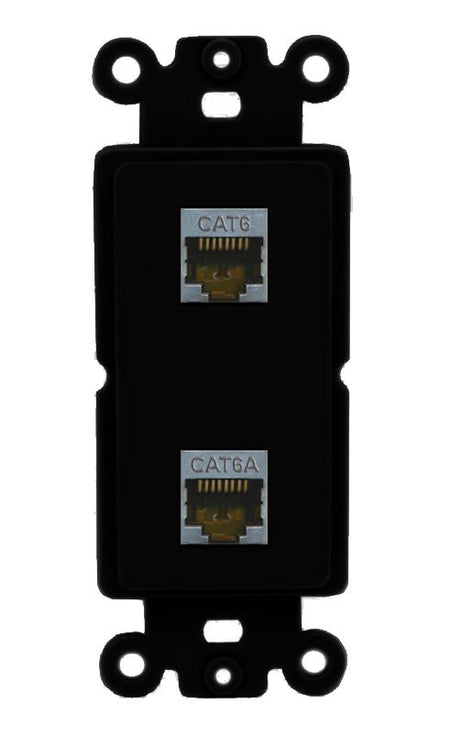 CAT6-SHIELDED CAT6A Wall Plate [Black]