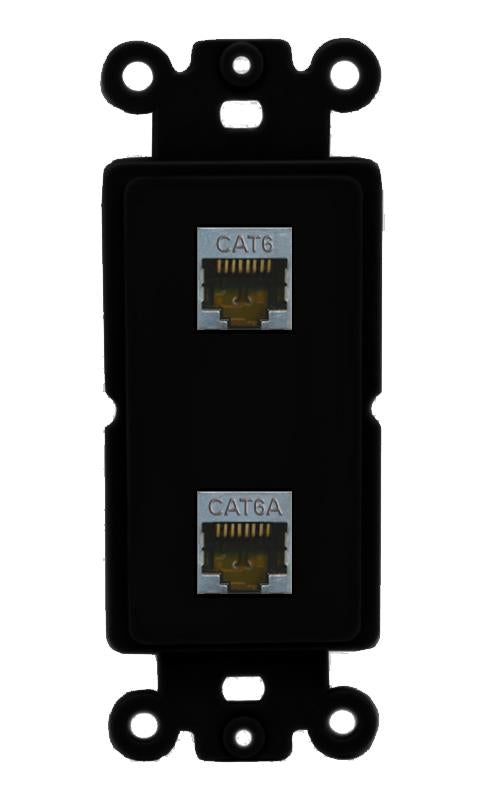 CAT6-SHIELDED CAT6A Wall Plate [Black]