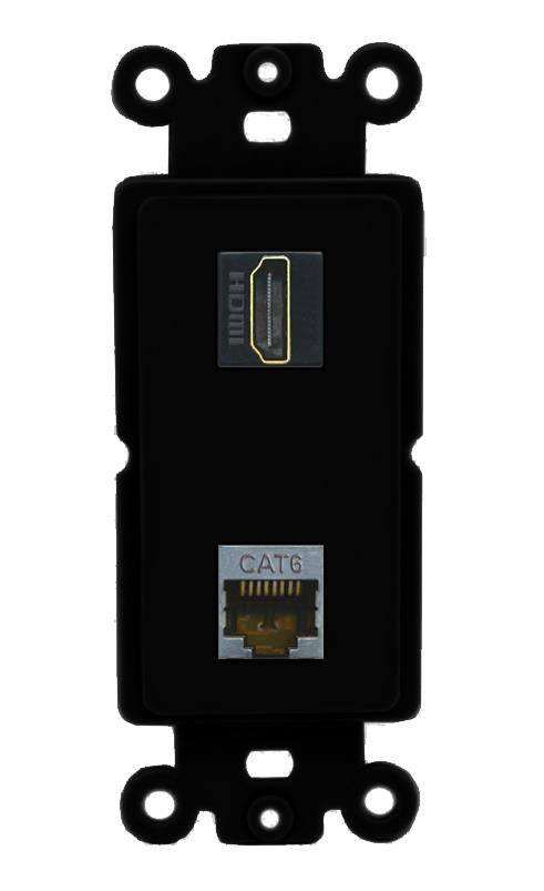 CAT6-SHIELDED HDMI Wall Plate [Black]