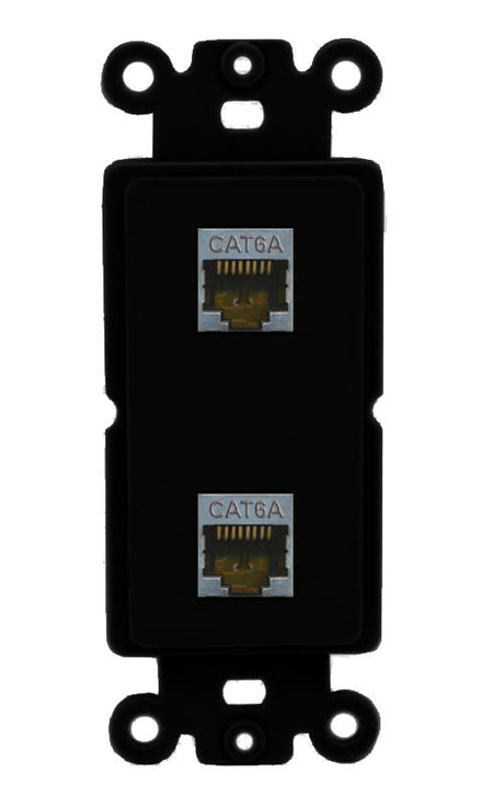2 CAT6A Wall Plate [Black]