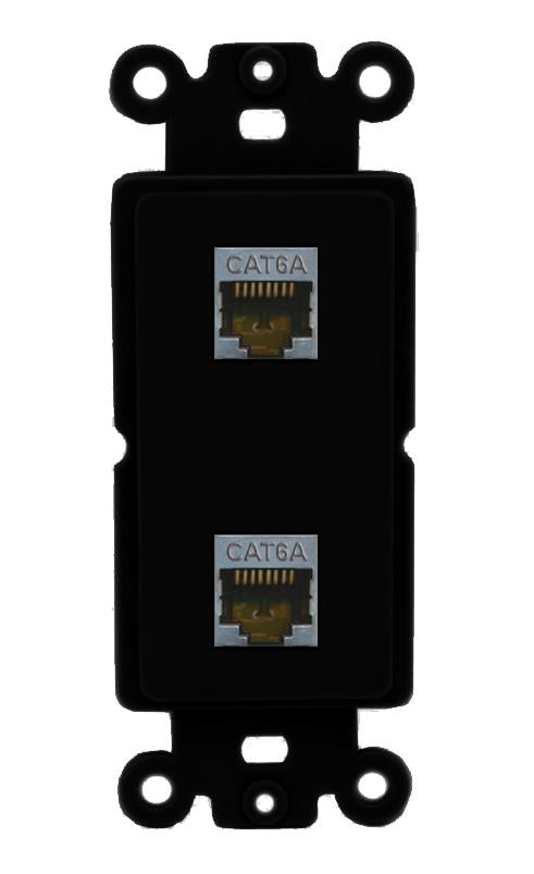 2 CAT6A Wall Plate [Black]