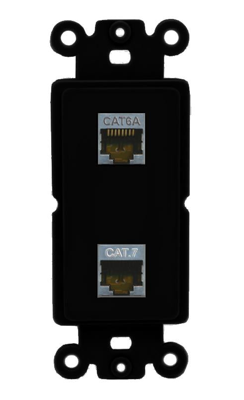 CAT6A CAT7 Wall Plate [Black]