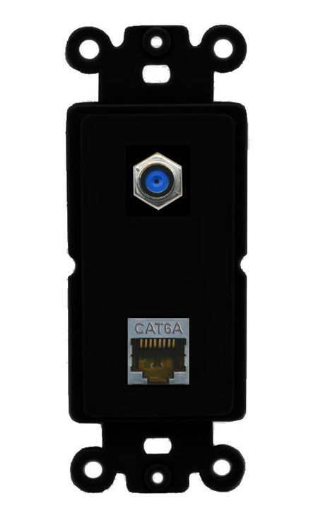 CAT6A F81 Wall Plate [Black]