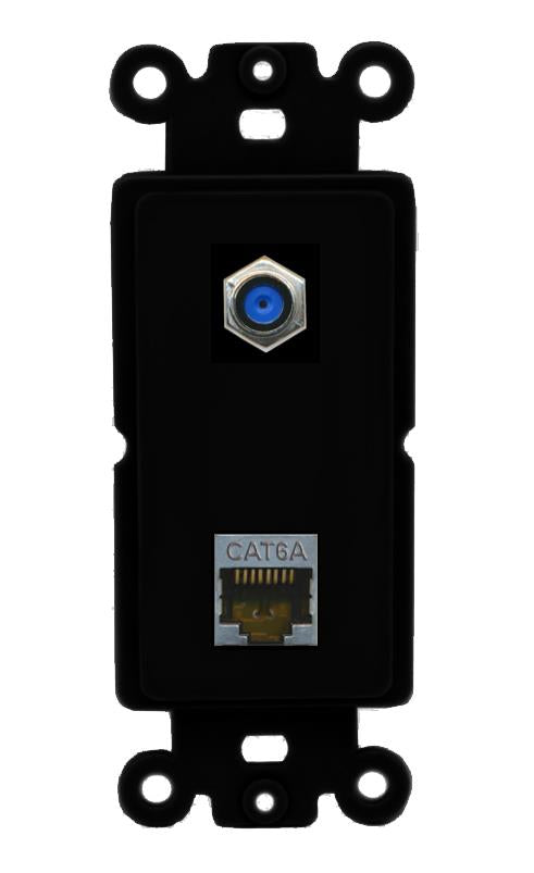 CAT6A F81 Wall Plate [Black]