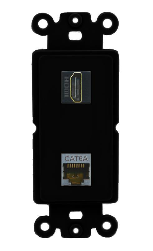 CAT6A HDMI Wall Plate [Black]