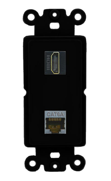 CAT6A HDMI Wall Plate [Black]