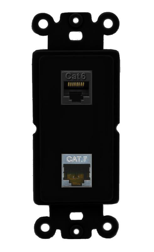 CAT6 CAT7 Wall Plate [Black]