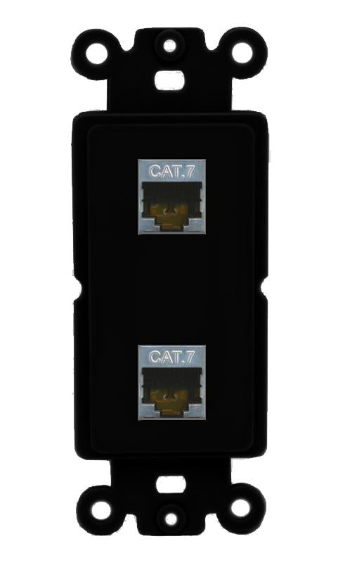 2 CAT7 Wall Plate [Black]