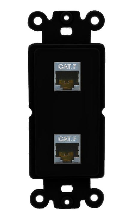 2 CAT7 Wall Plate [Black]