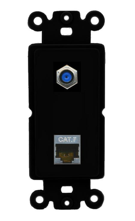 CAT7 F81 Wall Plate [Black]