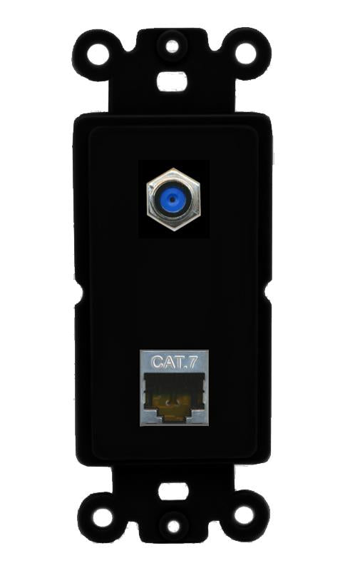 CAT7 F81 Wall Plate [Black]