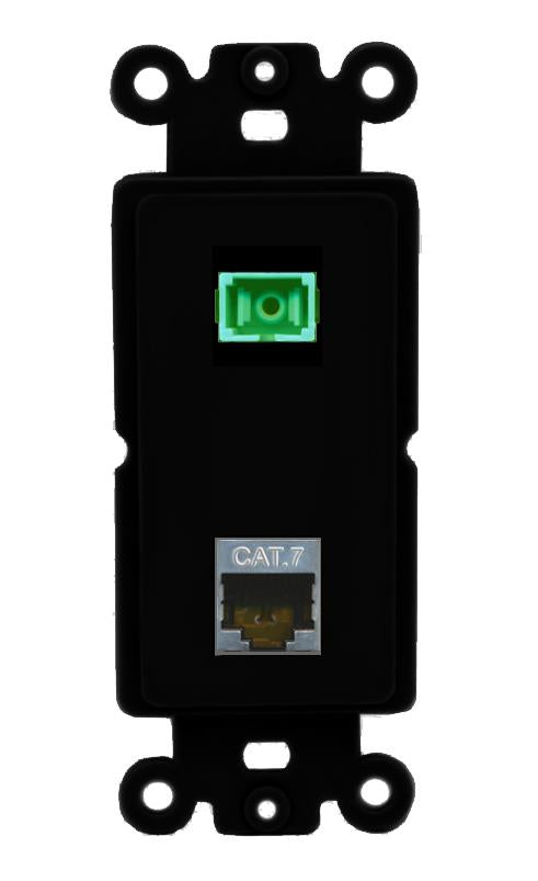 CAT7 SC-APC-SX Wall Plate [Black]