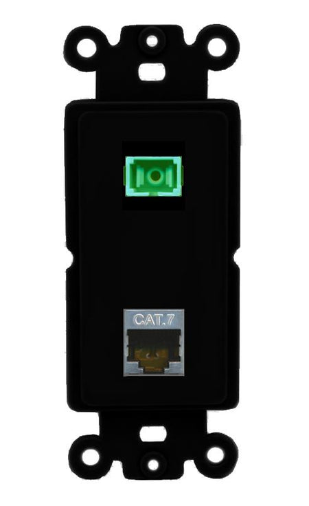 CAT7 SC-APC-SX Wall Plate [Black]