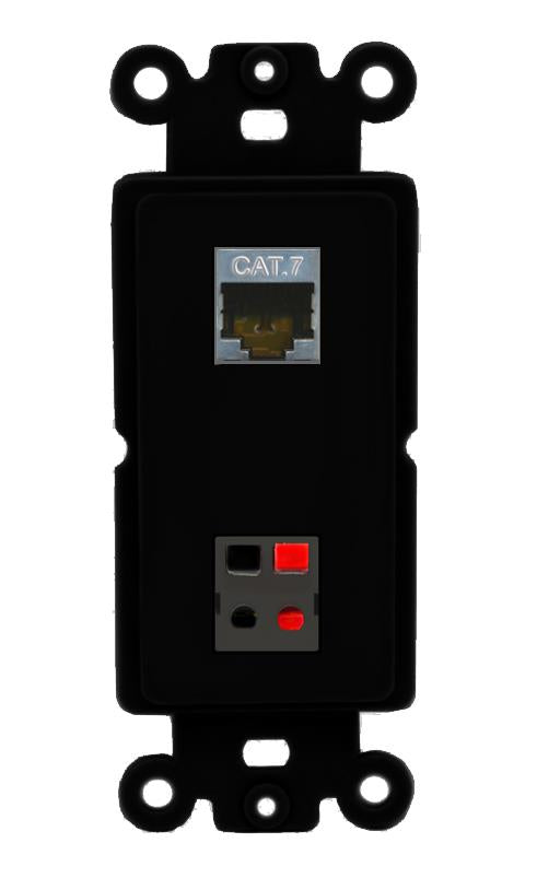 CAT7 SPEAKER Wall Plate [Black]