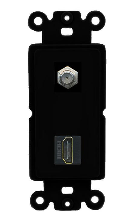 COAX HDMI Wall Plate [Black]