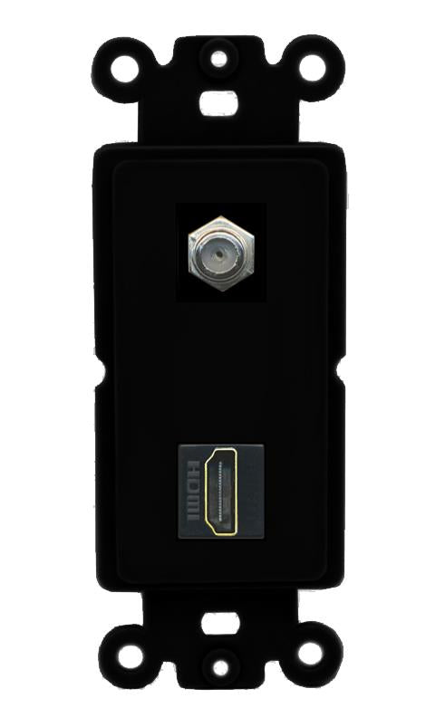 COAX HDMI Wall Plate [Black]