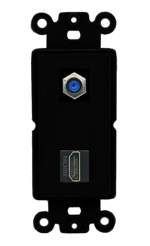 F81 HDMI Wall Plate [Black]