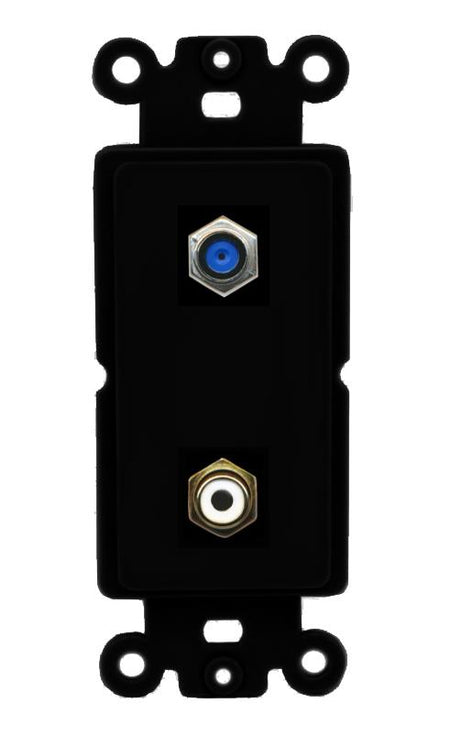 F81 RCA-WHITE Wall Plate [Black]