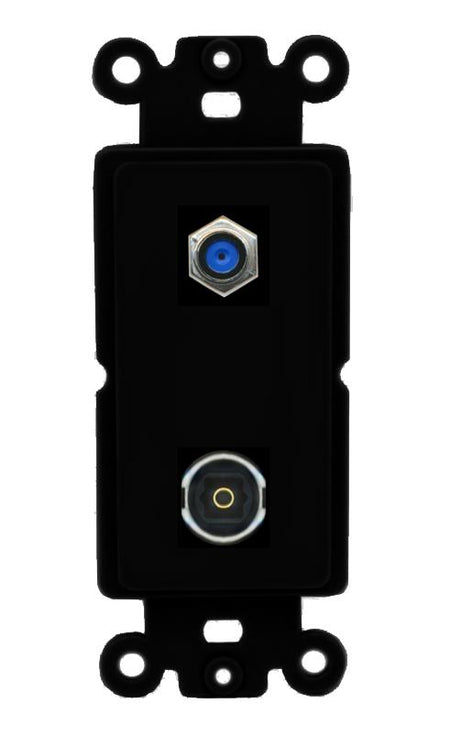 F81 TOSLINK Wall Plate [Black]