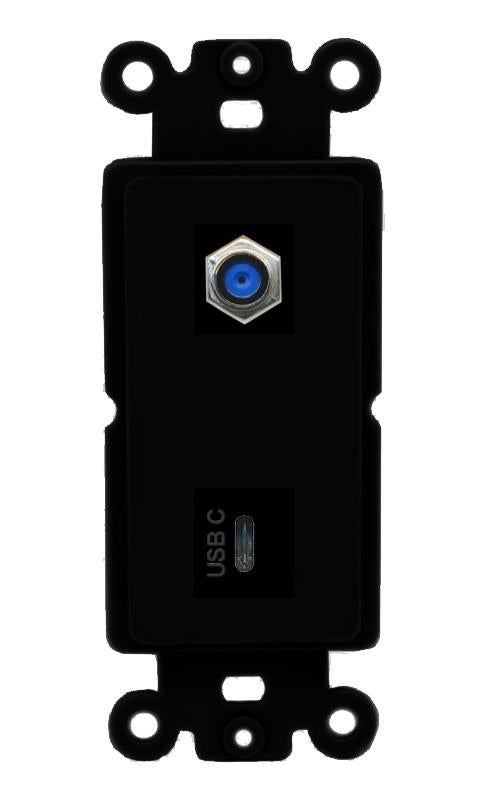 F81 USBC Wall Plate [Black]