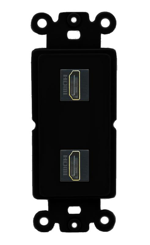 2 HDMI Wall Plate [Black]