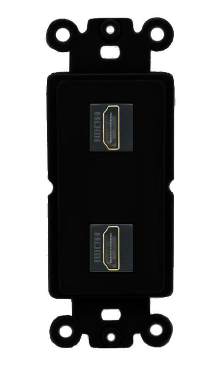 2 HDMI Wall Plate [Black]