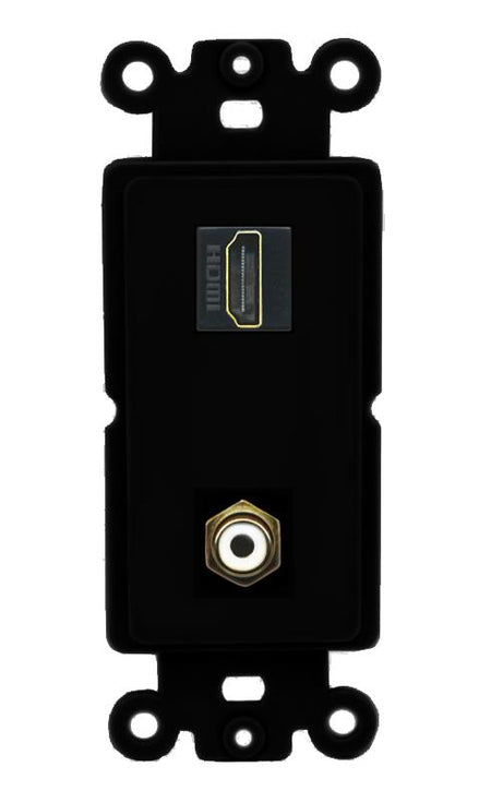 HDMI RCA-WHITE Wall Plate [Black]
