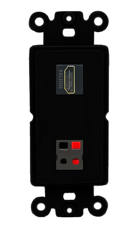 HDMI SPEAKER Wall Plate [Black]
