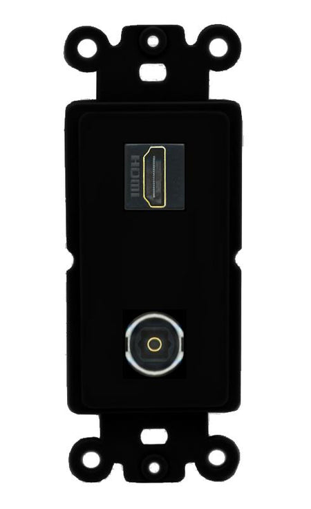 HDMI TOSLINK Wall Plate [Black]
