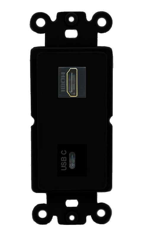 HDMI USBC Wall Plate [Black]