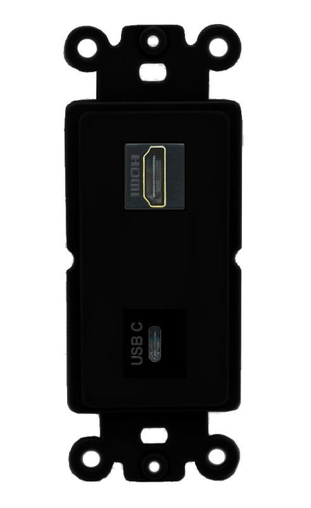 HDMI USBC Wall Plate [Black]